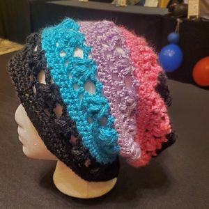 Crochet lace beanie
